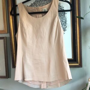 DL real leather tank top with back zipper